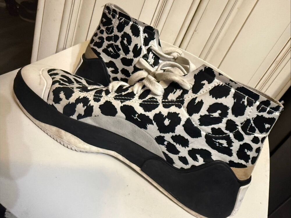 Adidas X Stella McCartney Women's Treino Mid Printed Sneakers Black White Size 9